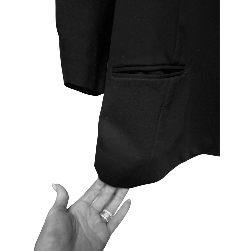 Studio by Torrid Womens Black Ruched 3/4 Sleeve Open Front Blazer Size 22/24 - Picture 5 of 7